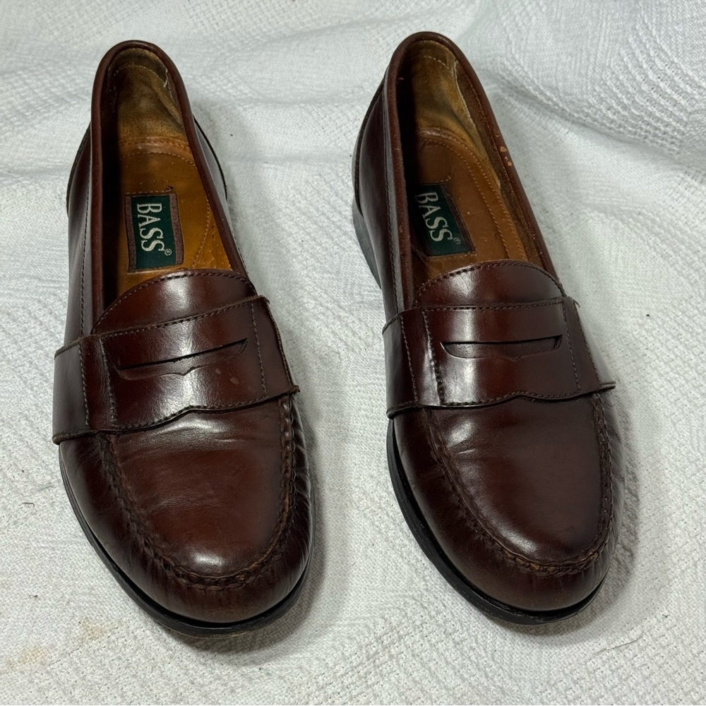Bass Brown Leather Loafers